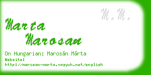 marta marosan business card